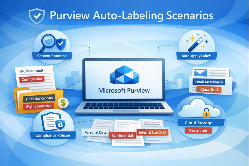 Purview Sensitivity Label Auto-Labeling Scenarios