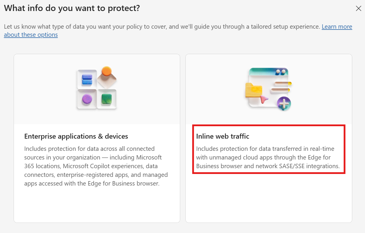 Creating a Network DLP Policy - Location selection