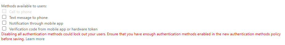 Interface showing user authentication options: phone call, SMS, app notification, and code verification.
