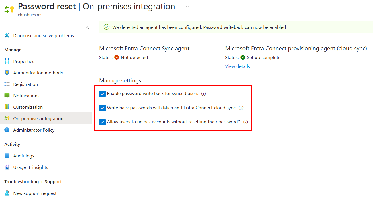Screenshot of password management settings in a software interface.
